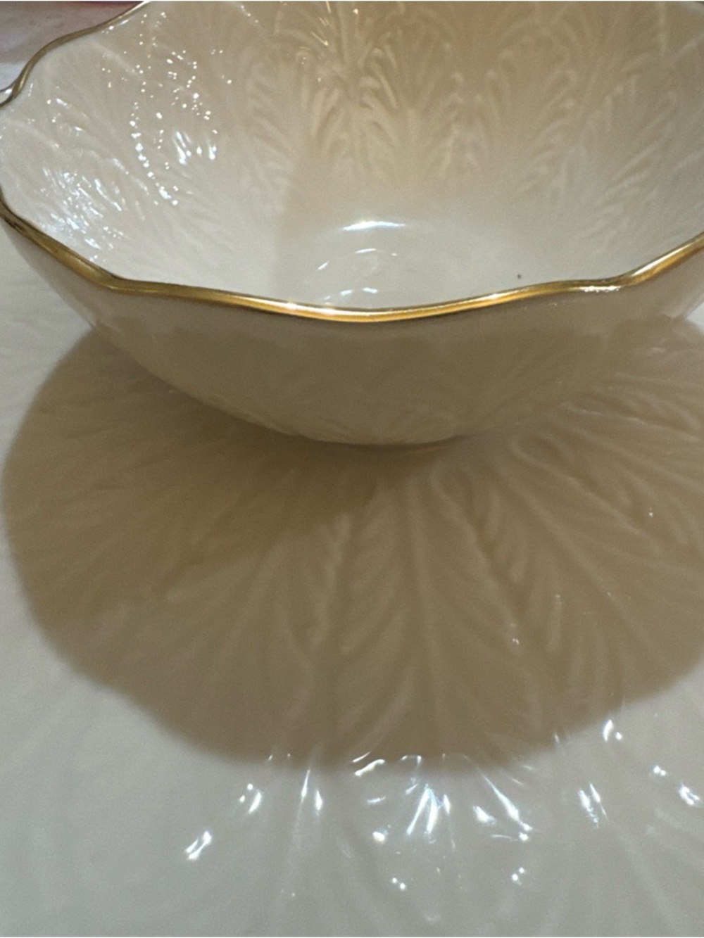Vintage LENOX Greenfield Collection 1 pc Chip & Dip/Veggie Server Collection 24k - Picture 2 of 5